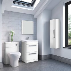 Essential Vermont White 700mm L-Shaped End Bath Panel