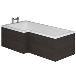 Essential Vermont Grey 1700mm L-Shaped Front Bath Panel