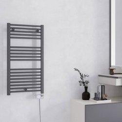 Essential Straight Evo Anthracite 920 x 480mm Towel Warmer