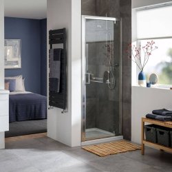 Essential Spring 760mm Pivot Shower Door