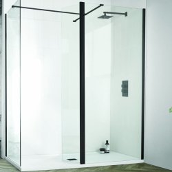 Aquadart Wetroom 8 Black Flipper Panel