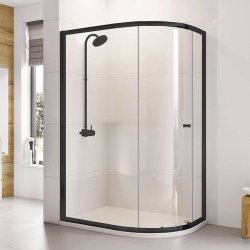 Roman Haven6 Black 1000 x 800mm Offset Quadrant Shower Enclosure