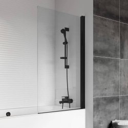 Roman Haven6 Black Power Shower Bath Screen