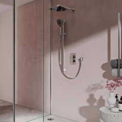 Aqualisa Dream Mixer Shower Square Dual Outlet with Adjustable and Fixed Head