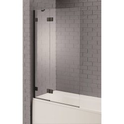 Aquadart Venturi 8 Black Hinged Bath Screen