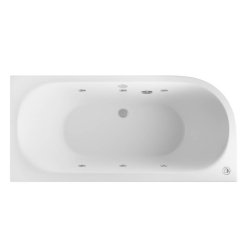 Beaufortè Biscay DE RH 1700 x 800mm 6 Jet Whirlpool Reinforced Bath