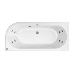 Beaufortè Biscay DE LH 1700 x 800mm 14 Jet Whirlpool Reinforced Bath