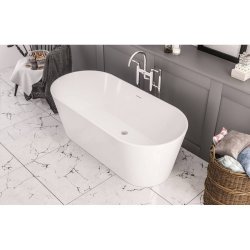 Beaufort Lambeth Grey and White 1590 Freestanding Bath