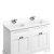 Burlington Freestanding 1300mm Matt White Double Vanity Unit with Drawers