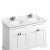 Burlington Freestanding 1300mm Matt White Double Vanity Unit with Drawers