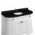 Burlington Freestanding 1340mm Matt White Curved Vanity Unit with Drawers