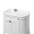 Burlington Freestanding 980mm Matt White LH Curved Vanity Unit with Doors