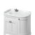 Burlington Freestanding 980mm Matt White LH Curved Vanity Unit with Doors