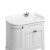 Burlington Freestanding 980mm Matt White RH Curved Vanity Unit with Doors