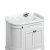 Burlington Freestanding 980mm Matt White RH Curved Vanity Unit with Doors