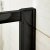 Nuie Rene 760mm Black Framed Pivot Shower Door