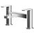 Nuie Square 1700 x 850mm RH L Shaped Shower Bath Set