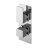 Nuie Square Chrome Outlet Elbow with Bracket and Handset