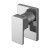 Nuie Square Chrome Outlet Elbow with Bracket and Handset