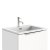 Scudo Chevron 600mm Matt Blue Wall Mounted Vanity Unit and Basin