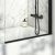 Scudo S6 Black Profile Radius Edge Bath Screen