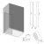 Roman Haven 10mm Select 600mm Wetroom Corner Panel Chrome