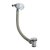 Nuie Square 1700 x 850mm RH L Shaped Shower Bath Set