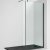 Nuie Black 800mm Wetroom Panel