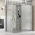 Ajax Reni 8mm Fluted Glass 800mm Wetroom Panel in Black