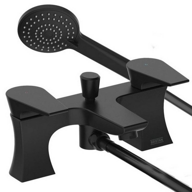 Bristan Hourglass Black Bath Shower Mixer