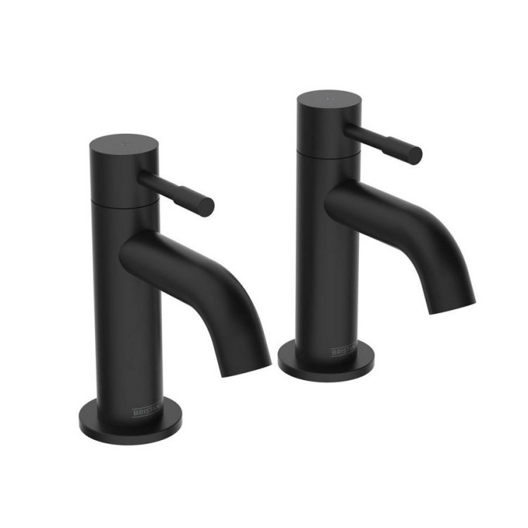 Bristan Mila Black Bath Pillar Taps