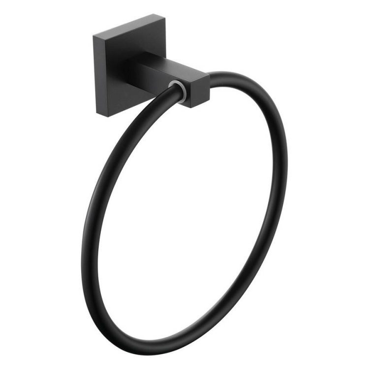 Bristan Black Square Towel Ring