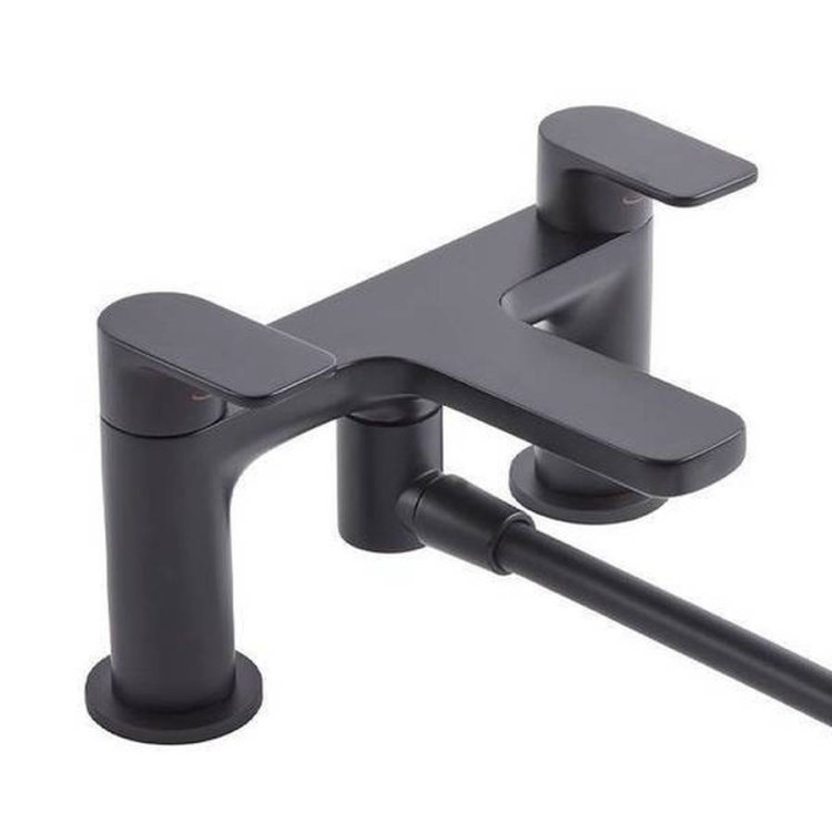 Tavistock Savour Black Deck Mounted Bath Shower Mixer