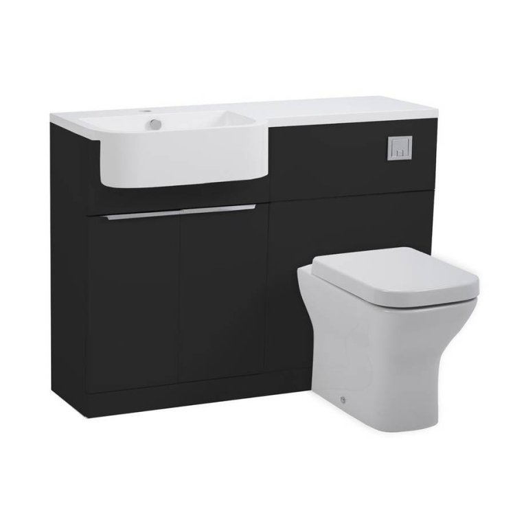 Tavistock Match 1200mm Gloss Clay Left Handed Unit & Basin