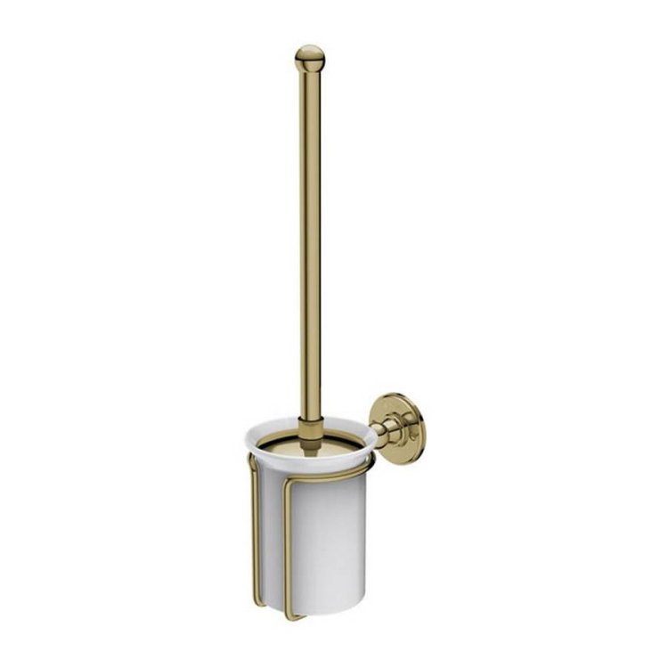 Burlington Gold Toilet Brush and Holder