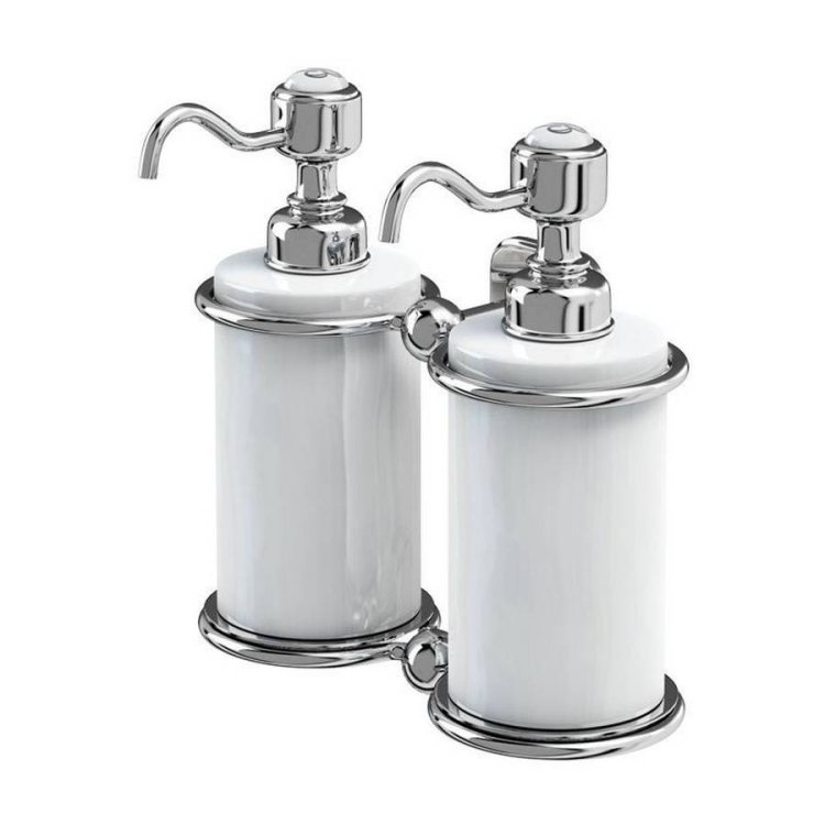 Burlington Chrome Double Soap Dispenser