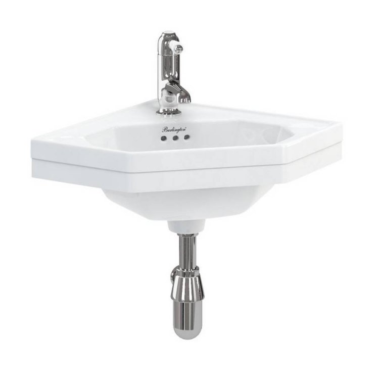 Burlington Corner 60cm 1 Tap Hole Cloakroom Basin