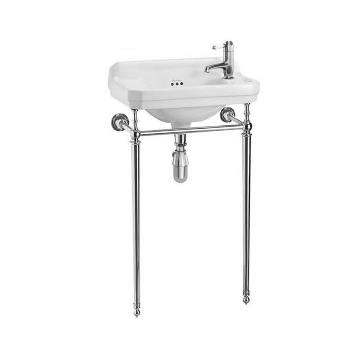 Burlington Edwardian 51cm Chrome Basin Washstand