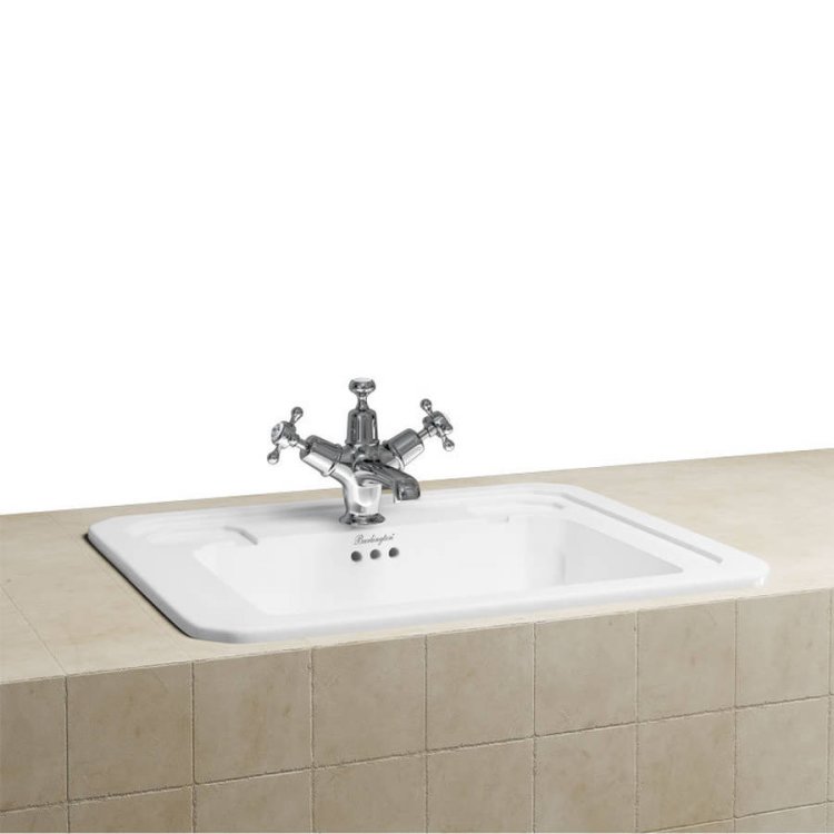 Burlington Contemporary 54cm 2 Tap Hole Countertop Basin