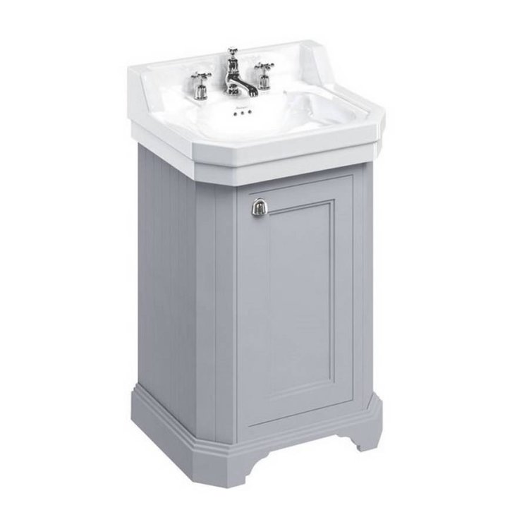 Burlington Edwardian 560mm Classic Grey Cloakroom Vanity Unit