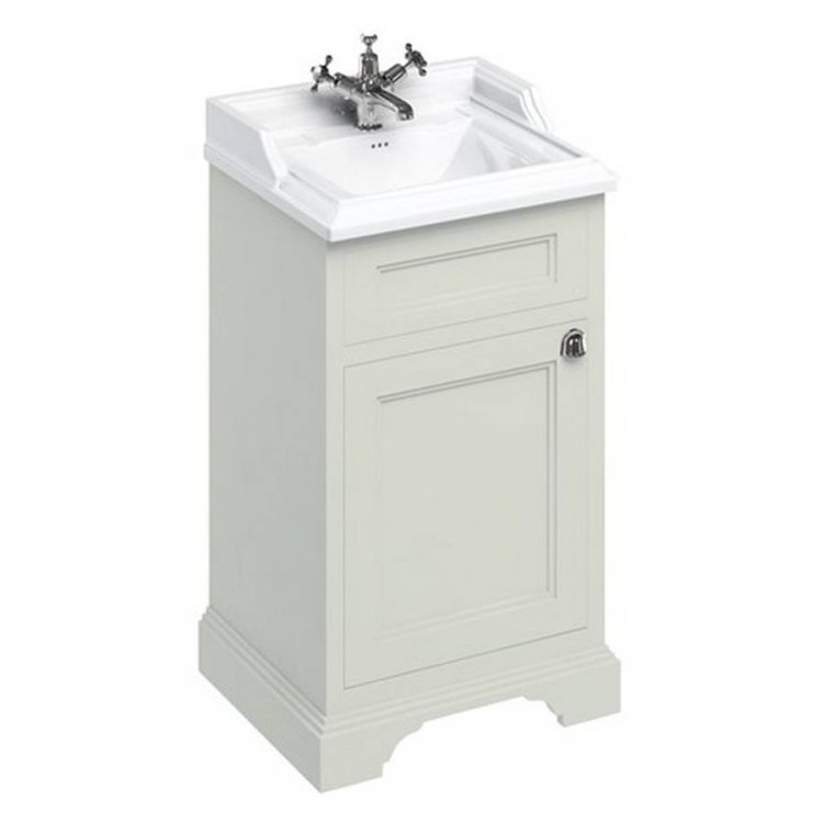 Burlington Classic 500mm Sand Square Cloakroom Vanity Unit