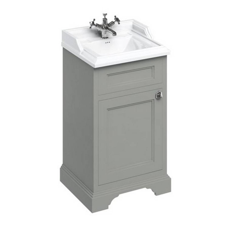 Burlington Classic 500mm Dark Olive Square Cloakroom Vanity Unit