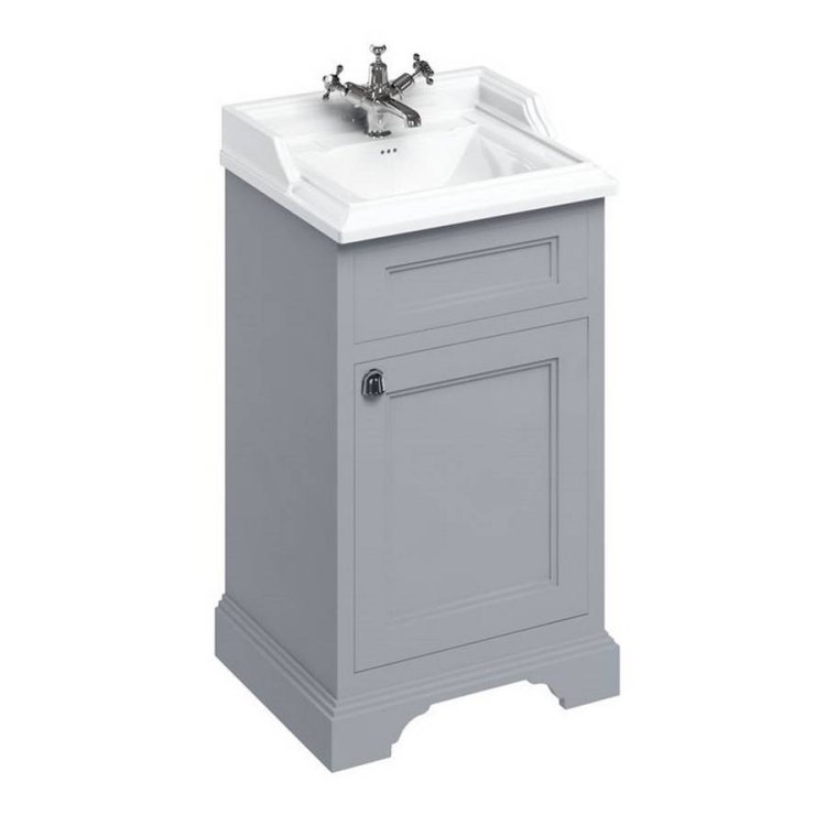 Burlington Classic 500mm Classic Grey Square Cloakroom Vanity Unit