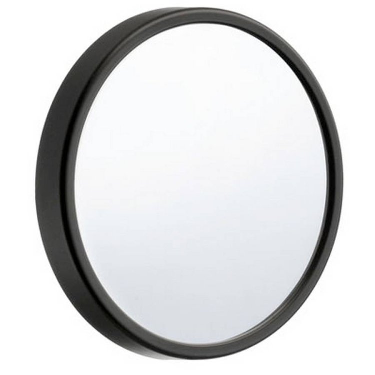 Smedbo Outline Lite 90mm Black Make up Mirror with Suction Cups