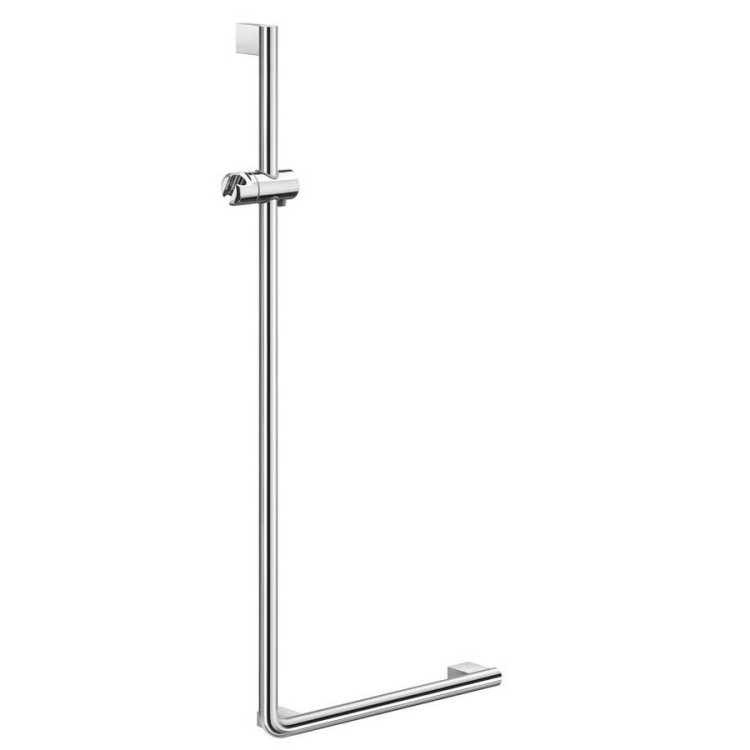 Smedbo Living Chrome 1230mm LH L Shaped Shower Bar