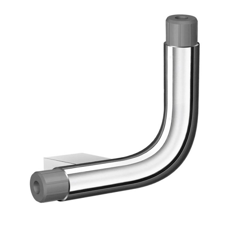 Smedbo Living Chrome LH Grab Bar L Shape Connection