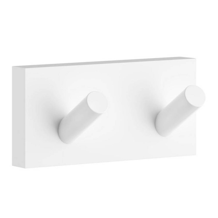 Smedbo House White Double Towel Hook