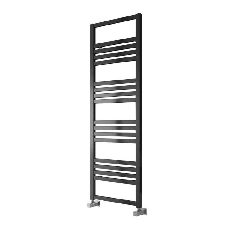 Reina Bolca 870x485mm Black Aluminium Towel Radiator