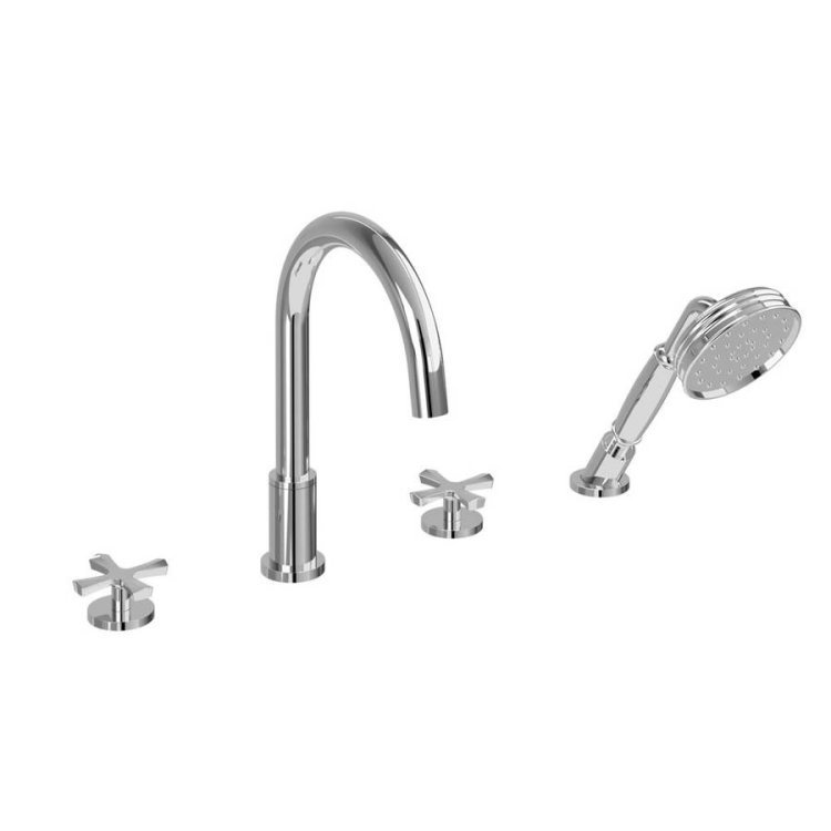 Burlington Riviera Chrome 4 Tap Hole Shower Mixer