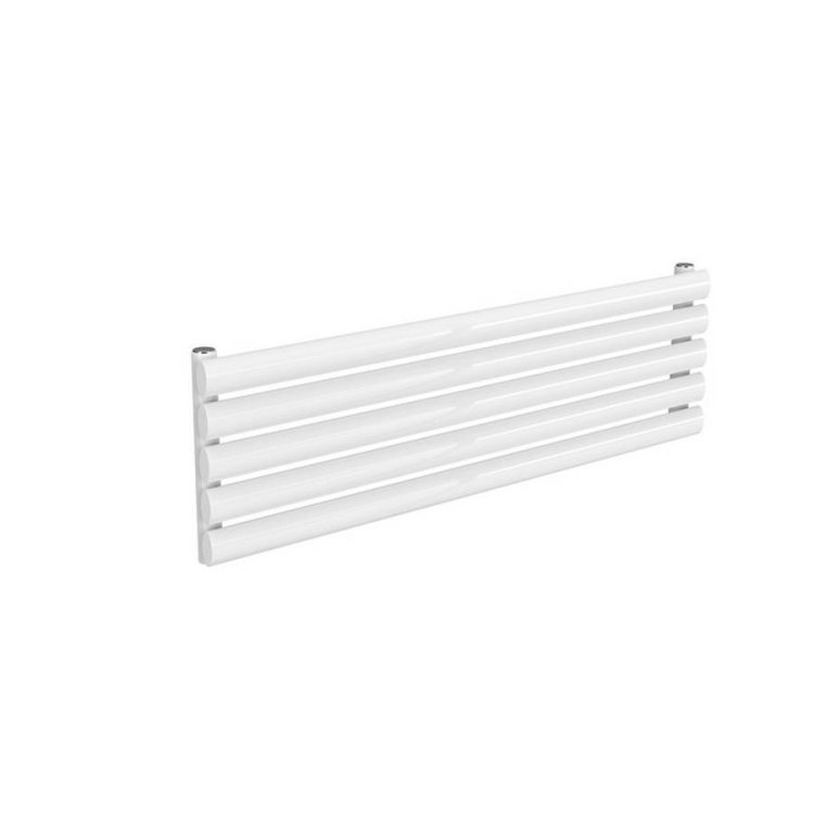 Reina Nevah 295x1000mm White Mild Steel Single Horizontal Radiator